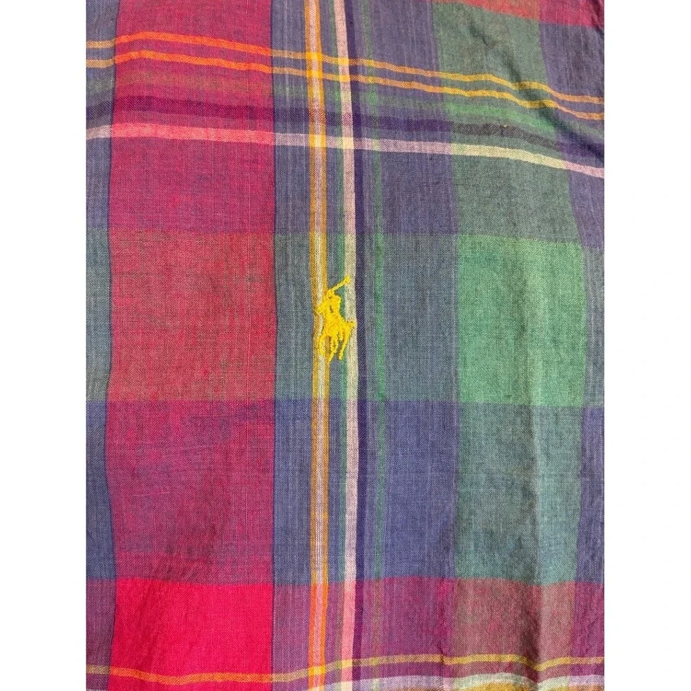 Polo Ralph Lauren Men's L Short Sleeve Plaid Button Down Shirt Multicolor